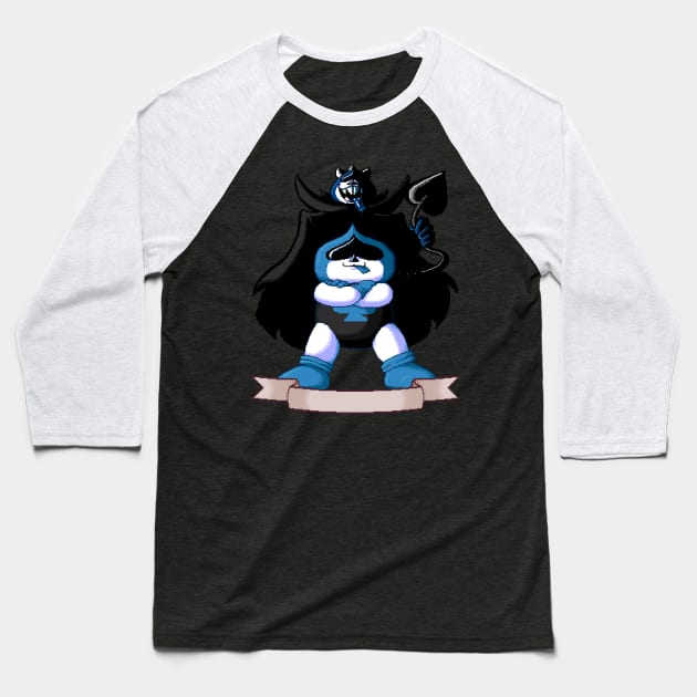 Lancer - Deltarune Baseball T-Shirt by maverickmichi